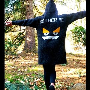 Long Hooded BOTHER ME Monster Sweater Coat